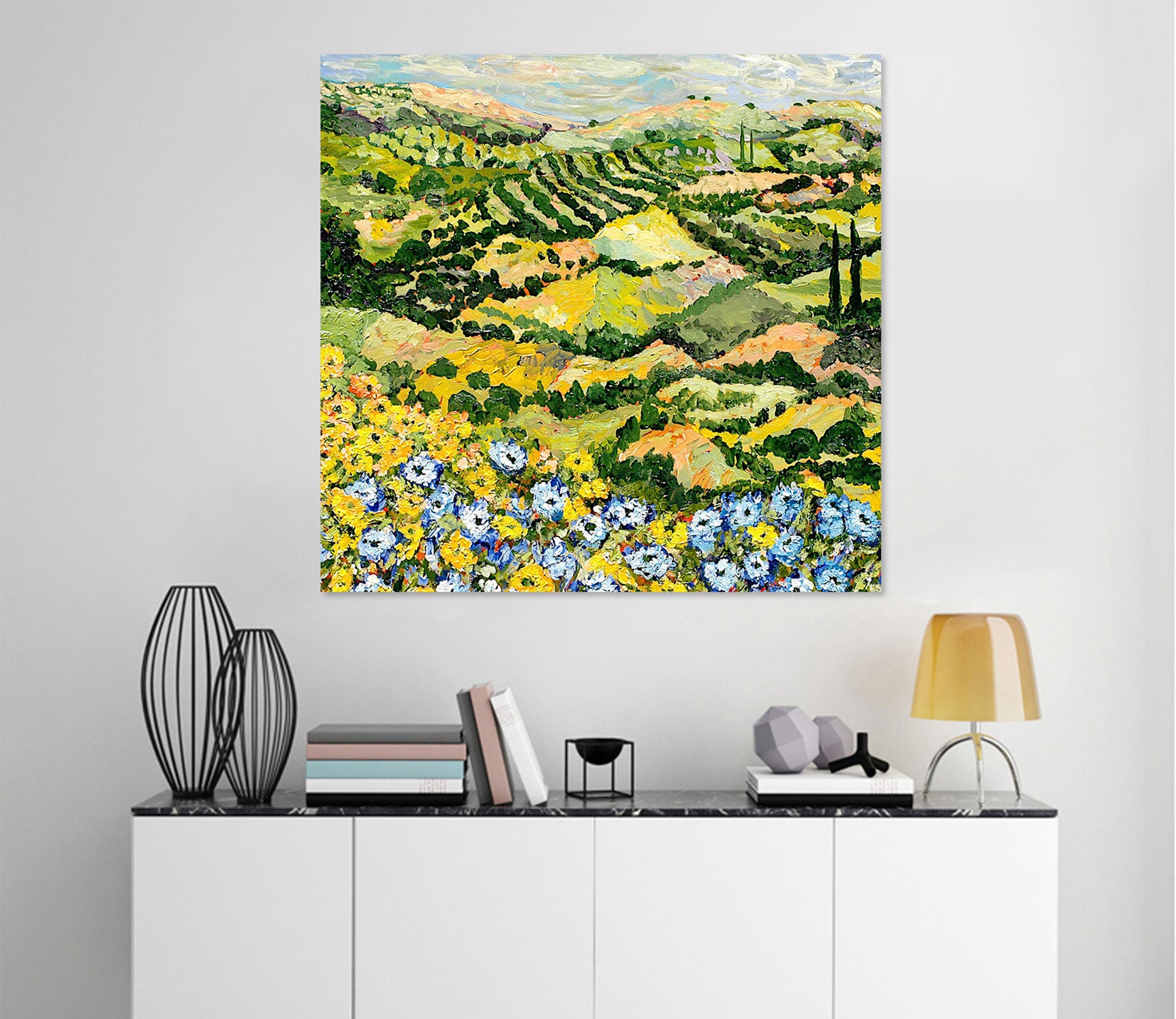 3D Wildflower Valley 130 Allan P. Friedlander Wall Sticker
