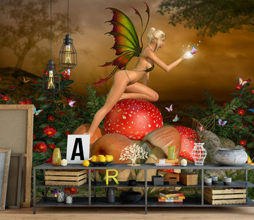 3D Fruit Butterfly Elf 57167 Wall Murals