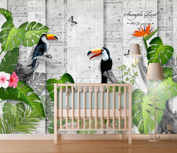 3D Banana Leaves 027 Wall Murals