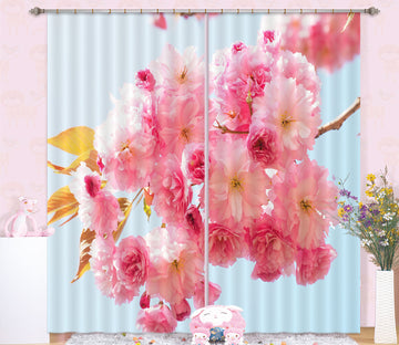 3D Peach Blossom 834 Curtains Drapes