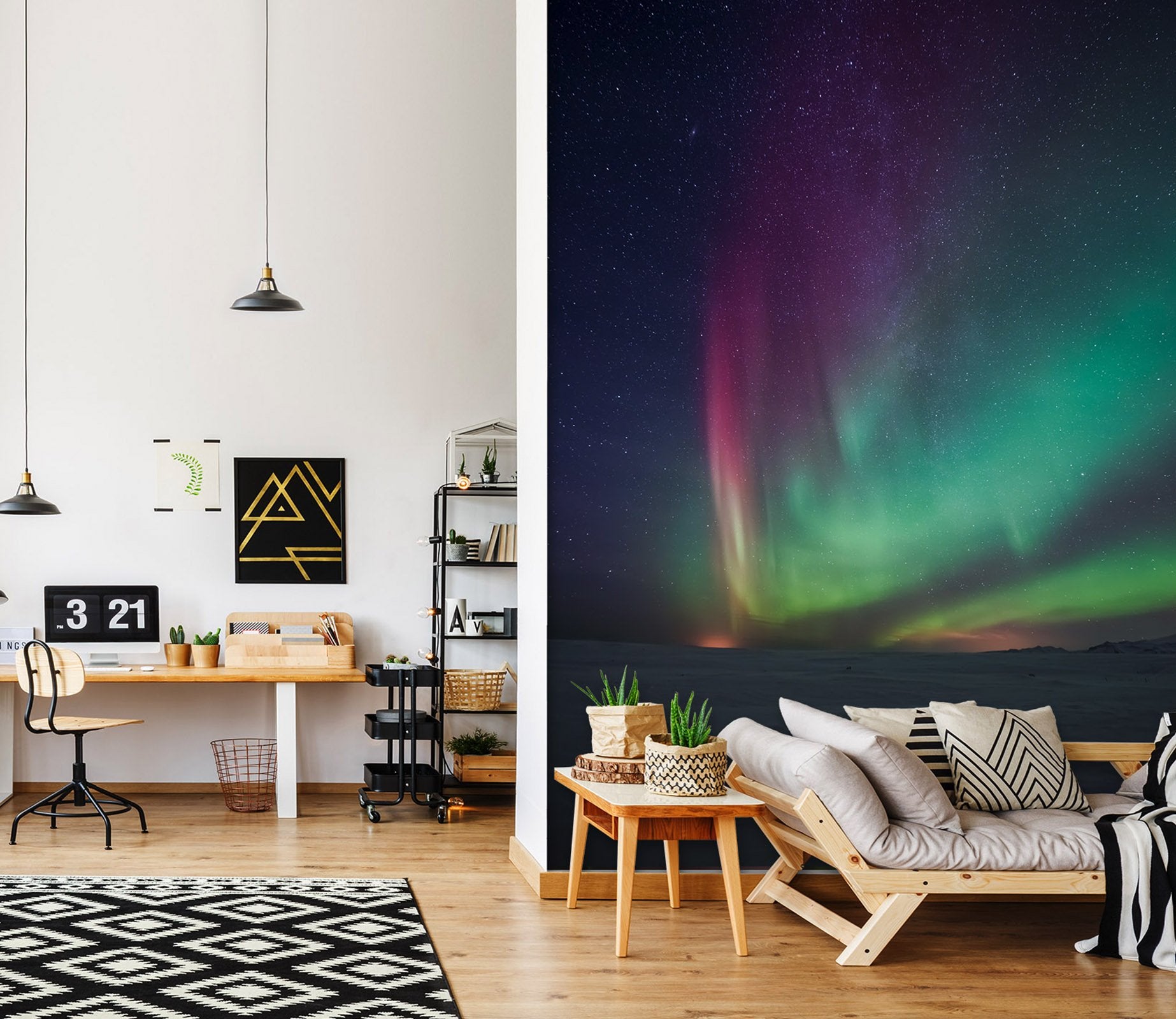 3D Beautiful Aurora 001 Wall Murals Wallpaper AJ Wallpaper 
