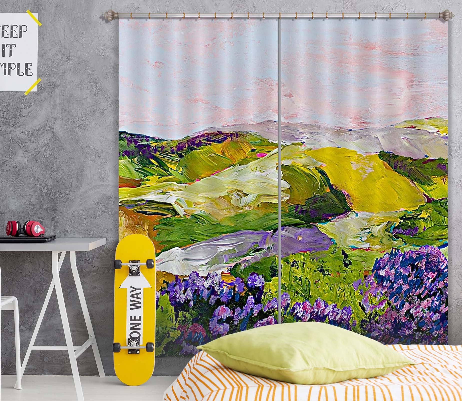 3D Small Hill 171 Allan P. Friedlander Curtain Curtains Drapes