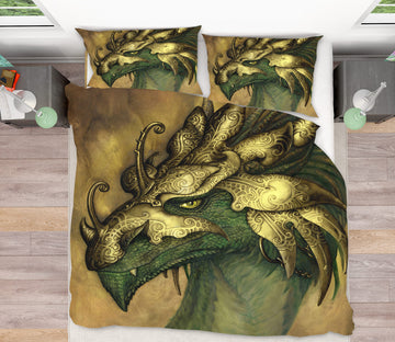 3D Dragon Head 7024 Ciruelo Bedding Bed Pillowcases Quilt