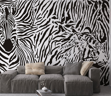 3D Zebra Pattern WG249 Wall Murals