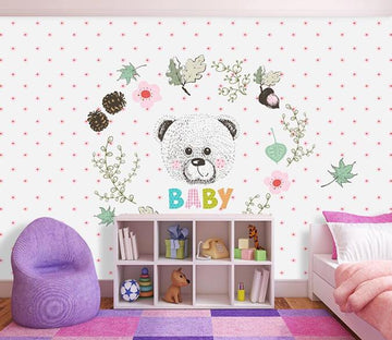 3D Cute Bear 466 Wall Murals Wallpaper AJ Wallpaper 2 