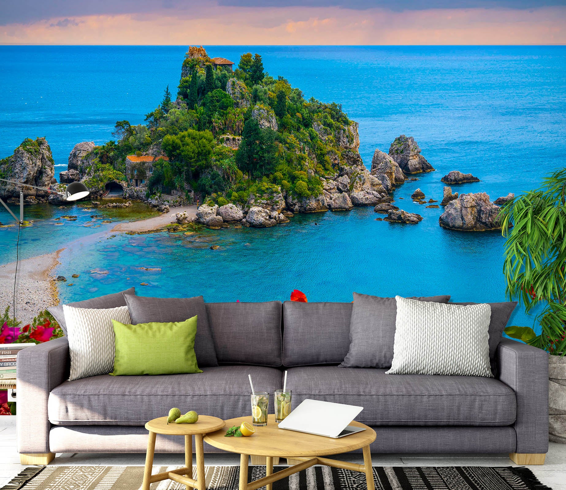 3D Green Island 1435 Marco Carmassi Wall Mural Wall Murals