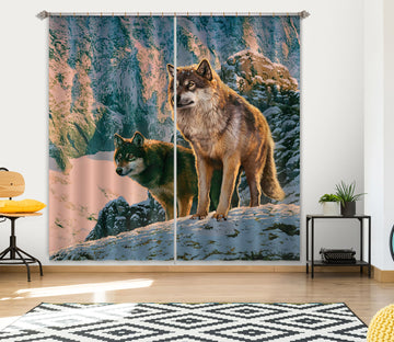 3D Wolf 094 Vincent Hie Curtain Curtains Drapes