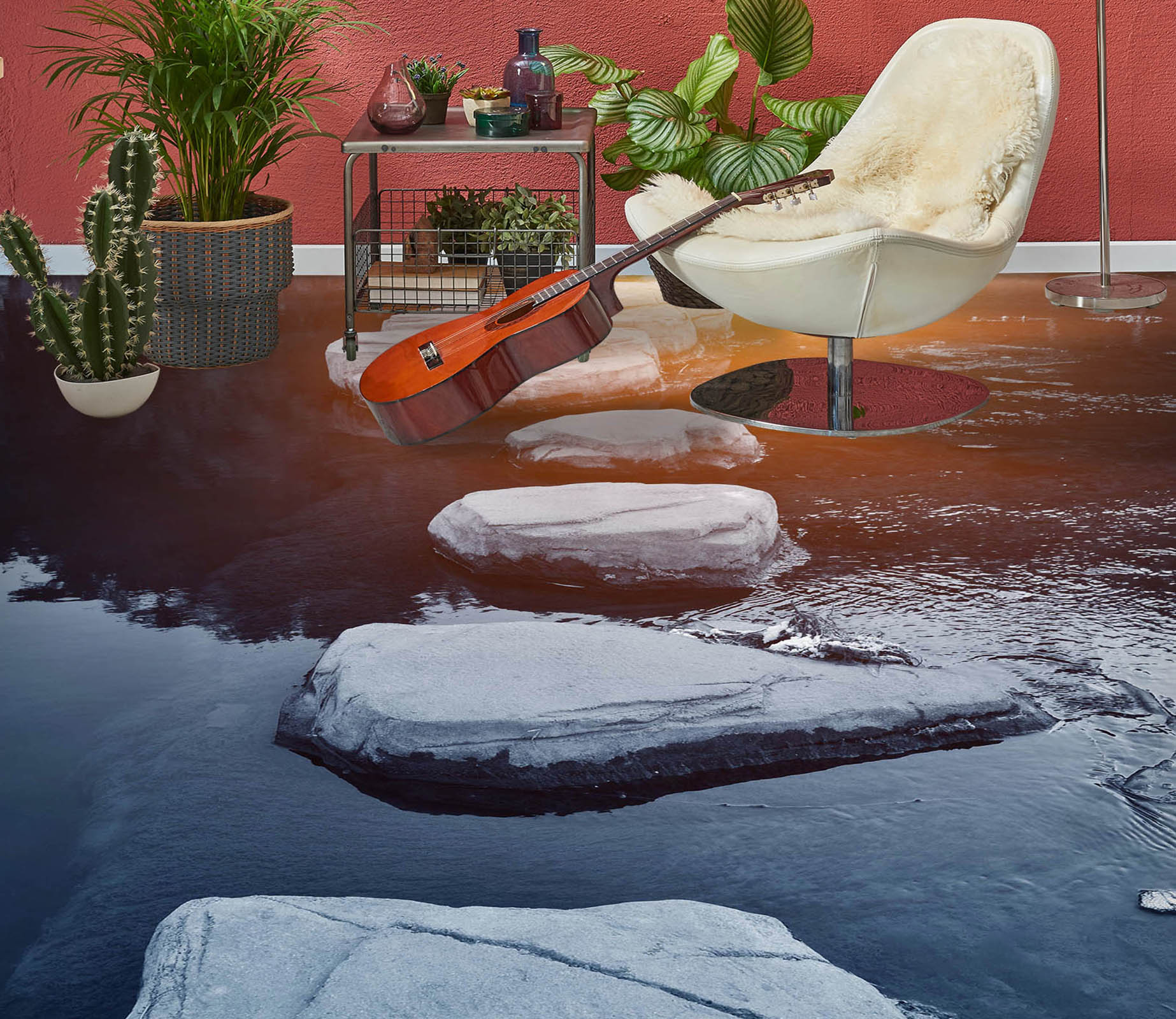 3D Big Gray Stones 196 Floor Mural  Wallpaper Murals Rug & Mat Print Epoxy waterproof bath floor