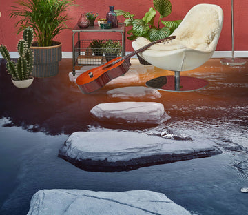 3D Big Gray Stones 196 Floor Mural  Wallpaper Murals Rug & Mat Print Epoxy waterproof bath floor