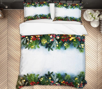 3D Branches 53002 Christmas Quilt Duvet Cover Xmas Bed Pillowcases