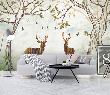 3D Forest Fawn WC047 Wall Murals