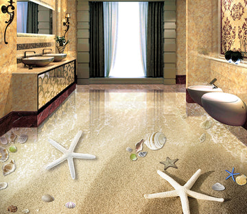 3D Golden Beach 618 Floor Mural  Wallpaper Murals Rug & Mat Print Epoxy waterproof bath floor