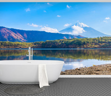 3D Lake Mountain 129 Wall Murals