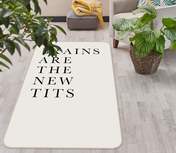 3D Black Text 1020 Boris Draschoff Rug Non Slip Rug Mat