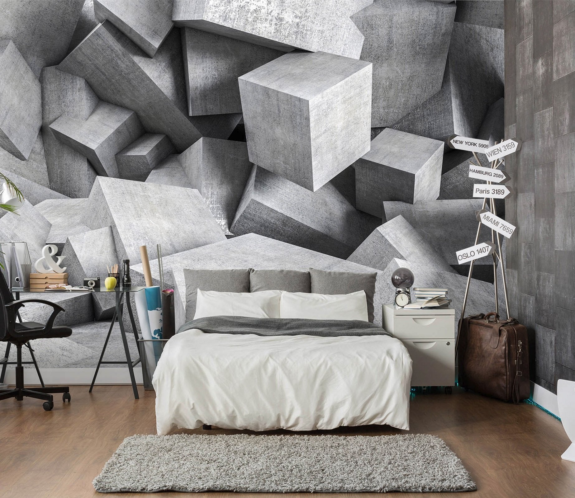 3D Graffiti Square Stones 78 Wallpaper AJ Wallpaper 