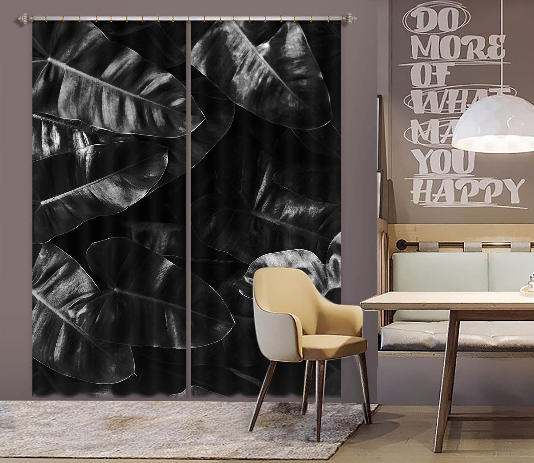 3D Growing Leaves 1143 Boris Draschoff Curtain Curtains Drapes