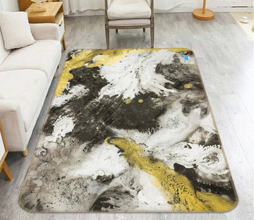3D White Black Gold 25 Non Slip Rug Mat Mat AJ Creativity Home 