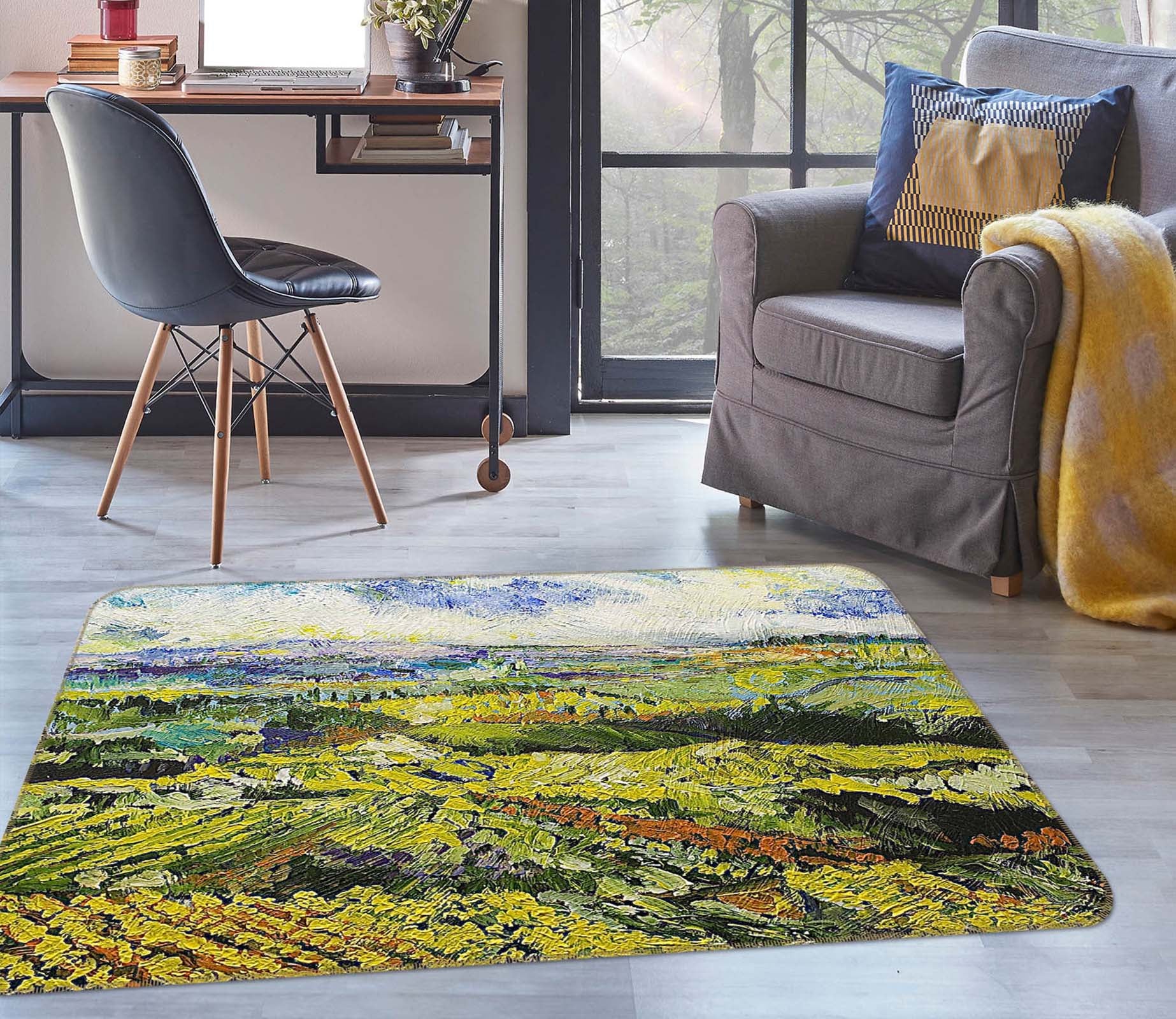 3D Rural Scenery 1014 Allan P. Friedlander Rug Non Slip Rug Mat