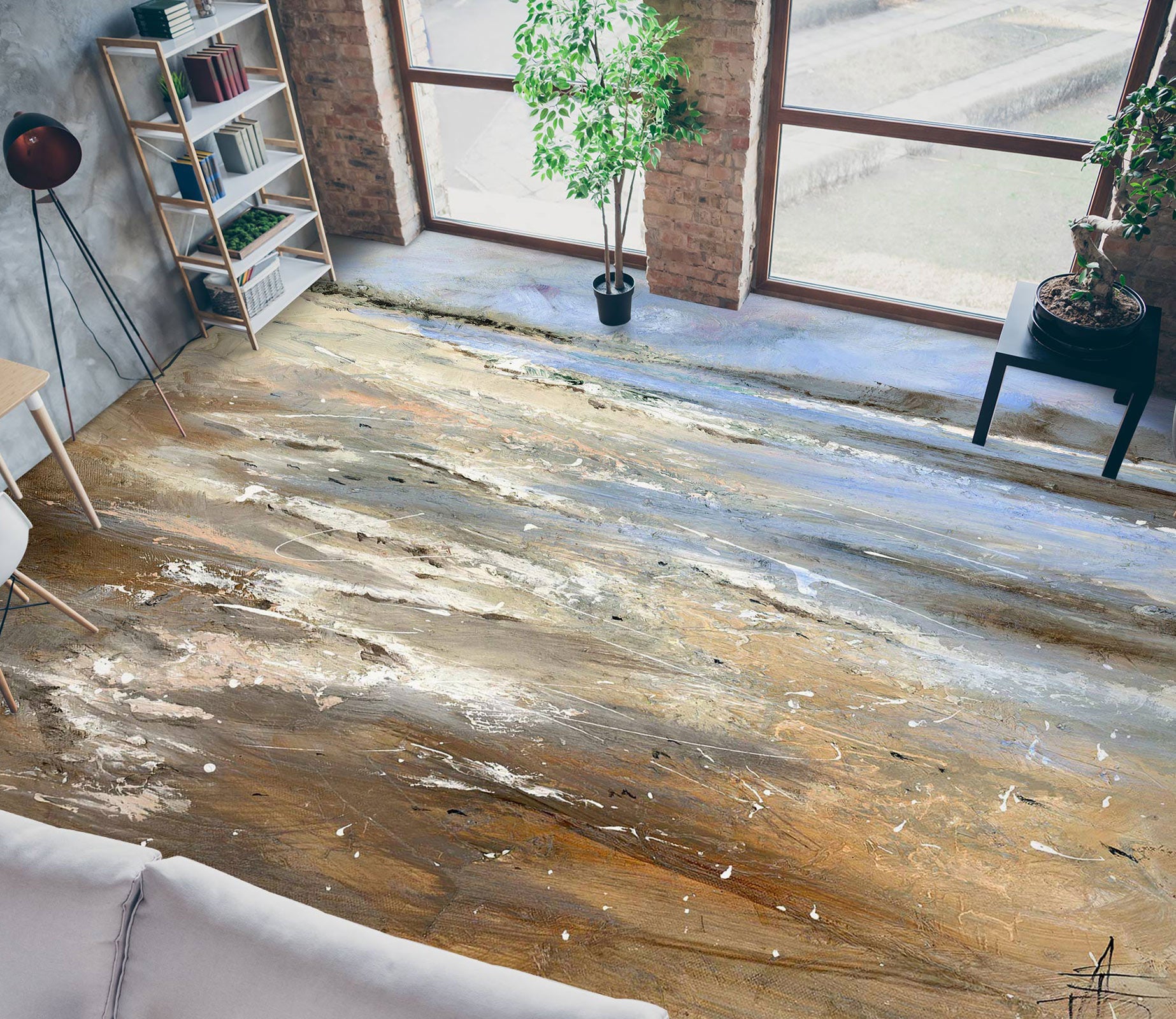 3D Beach Oil Painting 567 Anne Farrall Doyle Floor Mural  Wallpaper Murals Self-Adhesive Removable Print Epoxy