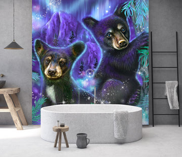 3D Baby Black Bear 8416 Sheena Pike Wall Mural Wall Murals