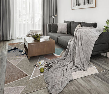 3D Colored Triangle WG064 Non Slip Rug Mat Mat AJ Creativity Home 