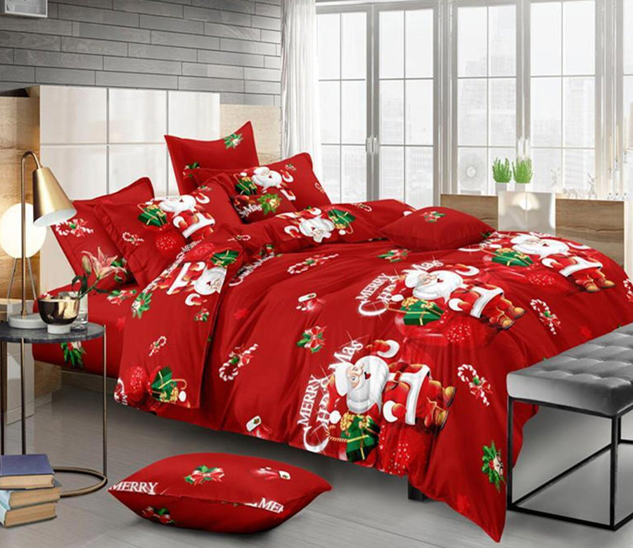 3D Santa Claus 32145 Christmas Quilt Duvet Cover Xmas Bed Pillowcases