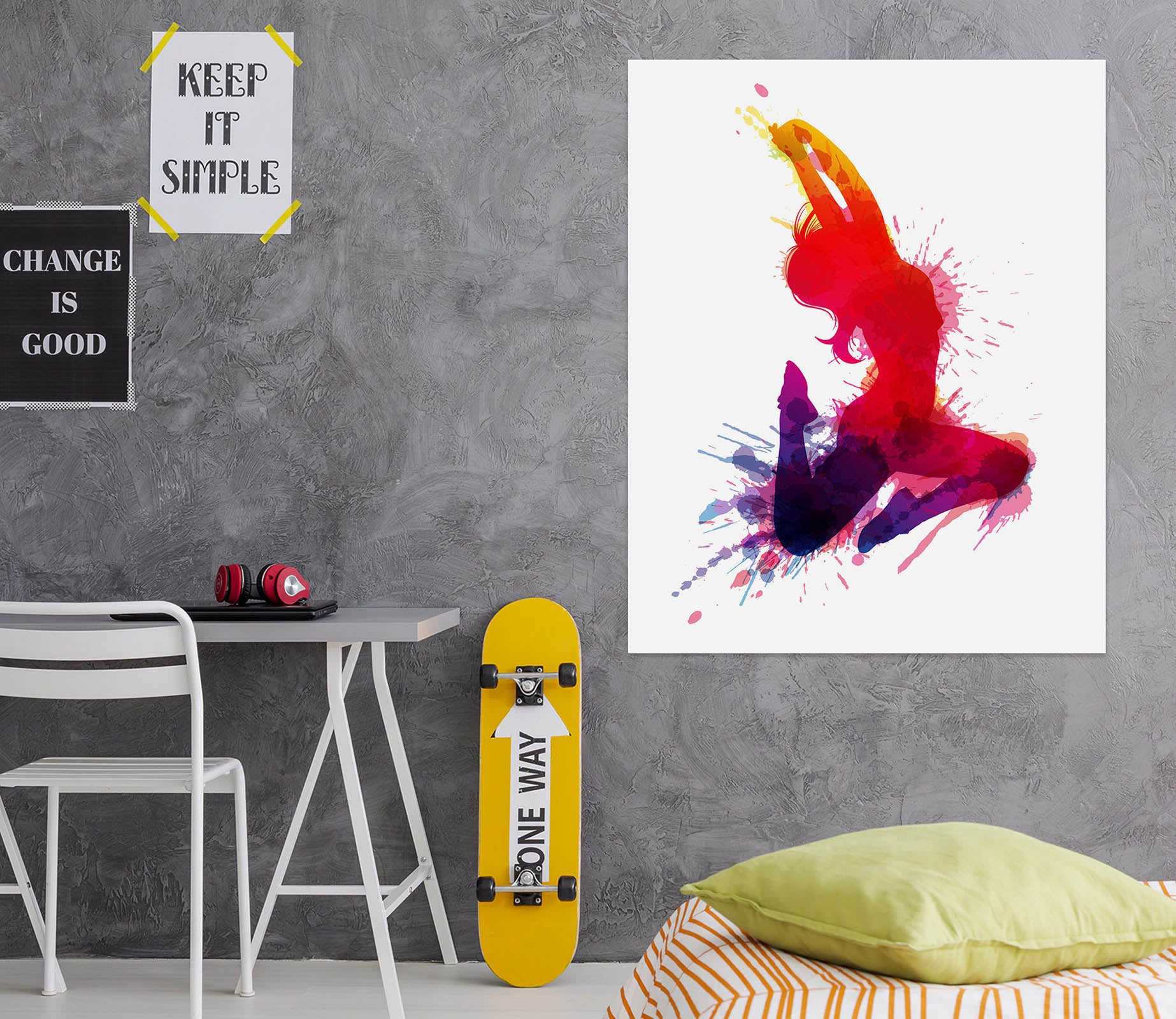 3D Dancing woman 1003 Wall Sticker