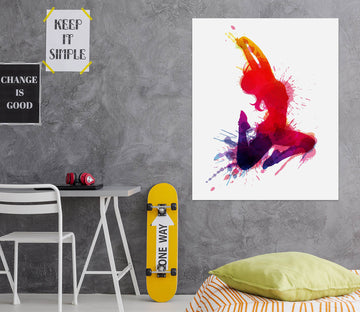 3D Dancing woman 1003 Wall Sticker