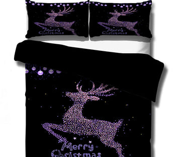 3D Deer 32122 Christmas Quilt Duvet Cover Xmas Bed Pillowcases