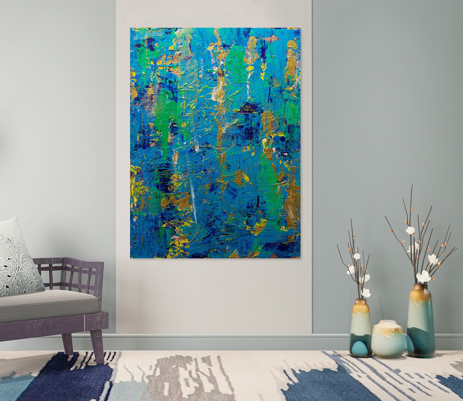 3D Green Lotus Pond 287 Allan P. Friedlander Wall Sticker