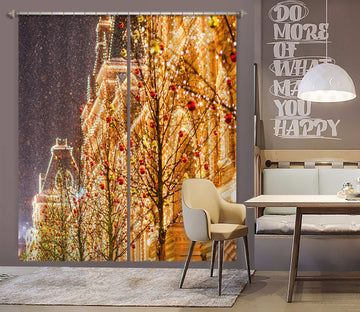 3D Light House 53133 Christmas Curtains Drapes Xmas