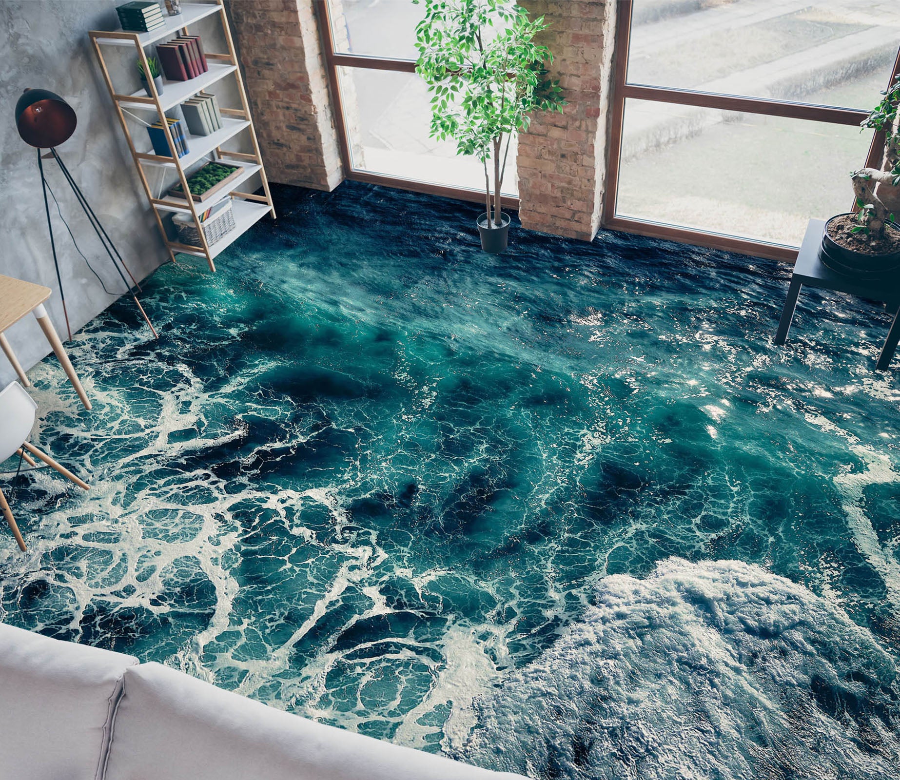 3D Natural Sea 233 Floor Mural