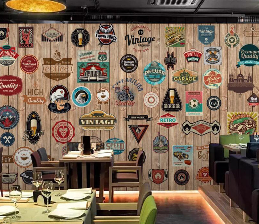 3D Retro Stickers 489 Wall Murals