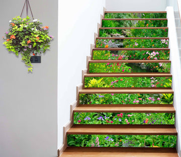 3D Meadow Flowers 180 Stair Risers