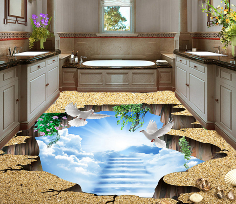 3D Sky Road 347 Floor Mural  Wallpaper Murals Rug & Mat Print Epoxy waterproof bath floor