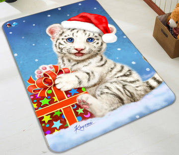 3D Christmas Gift Lion 5704 Kayomi Harai Rug Non Slip Rug Mat