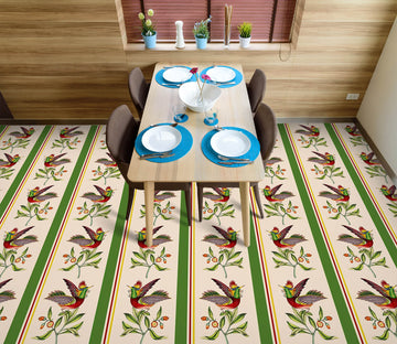 3D Flower Branch Bird Pattern 10020 Uta Naumann Floor Mural  Wallpaper Murals Self-Adhesive Removable Print Epoxy