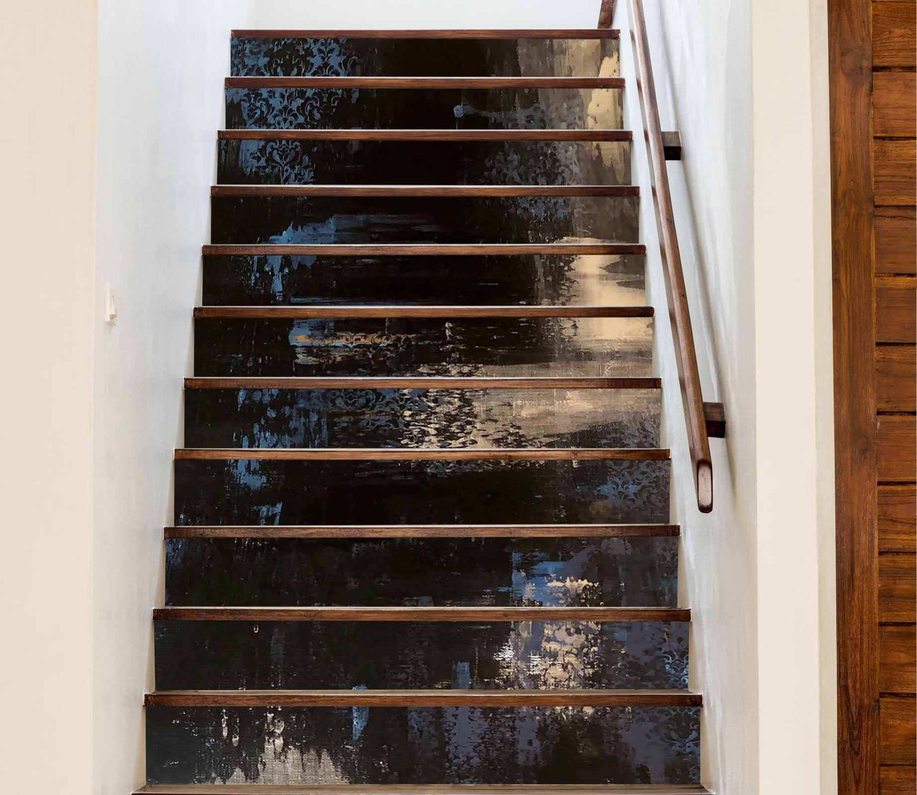 3D Black Oil Painting 827 Skromova Marina Stair Risers