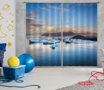 3D Blue Lake 134 Marco Carmassi Curtain Curtains Drapes