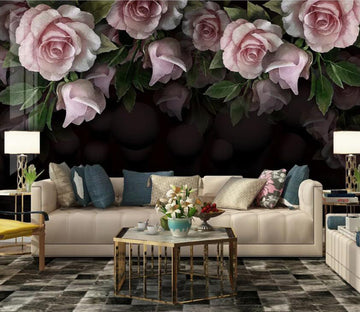 3D Pink Rose WC04 Wall Murals Wallpaper AJ Wallpaper 2 