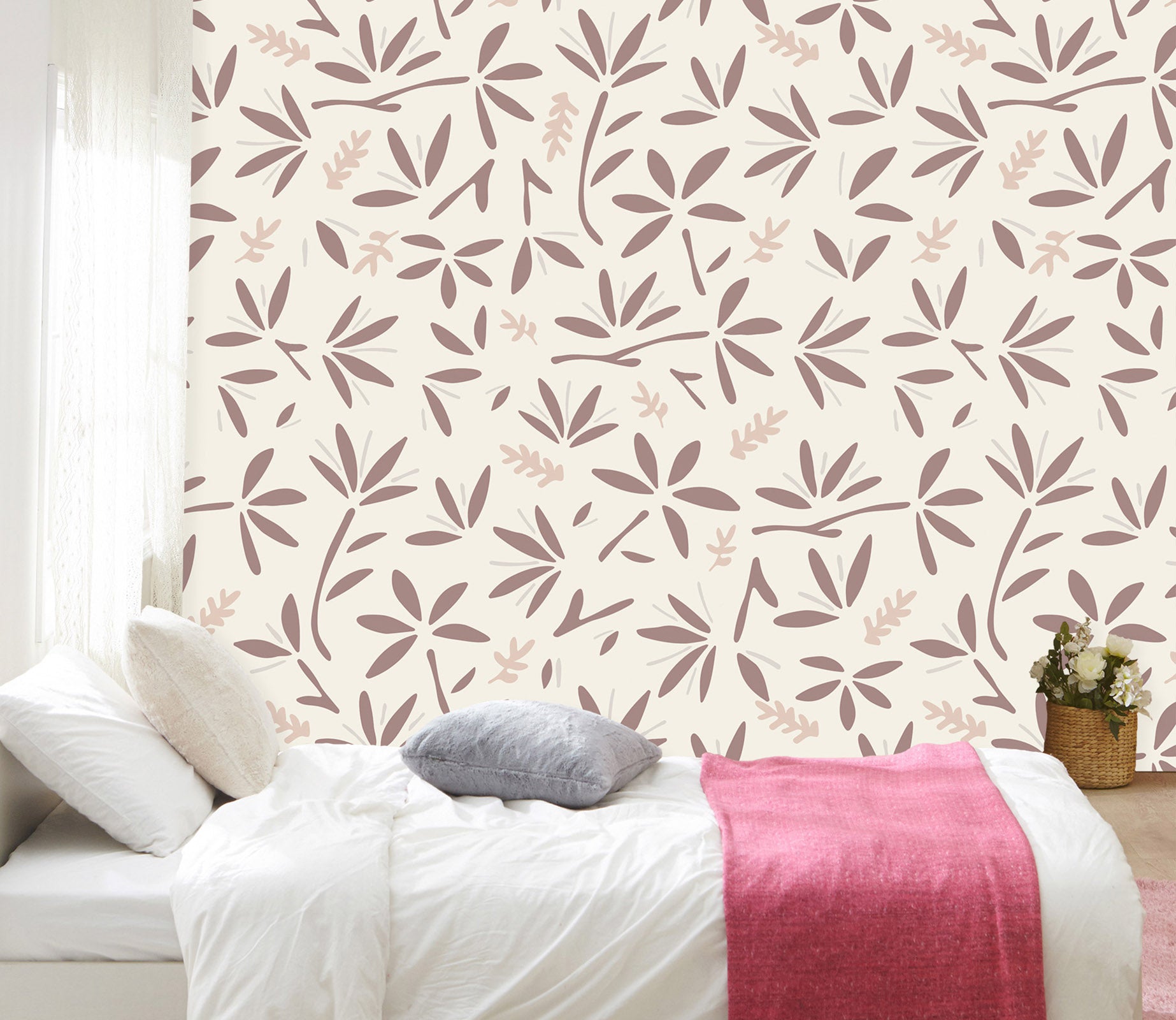 3D Small Leaves 1405 Jillian Helvey Wall Mural Wall Murals