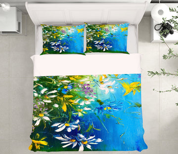 3D Daisy Leaves 445 Skromova Marina Bedding Bed Pillowcases Quilt