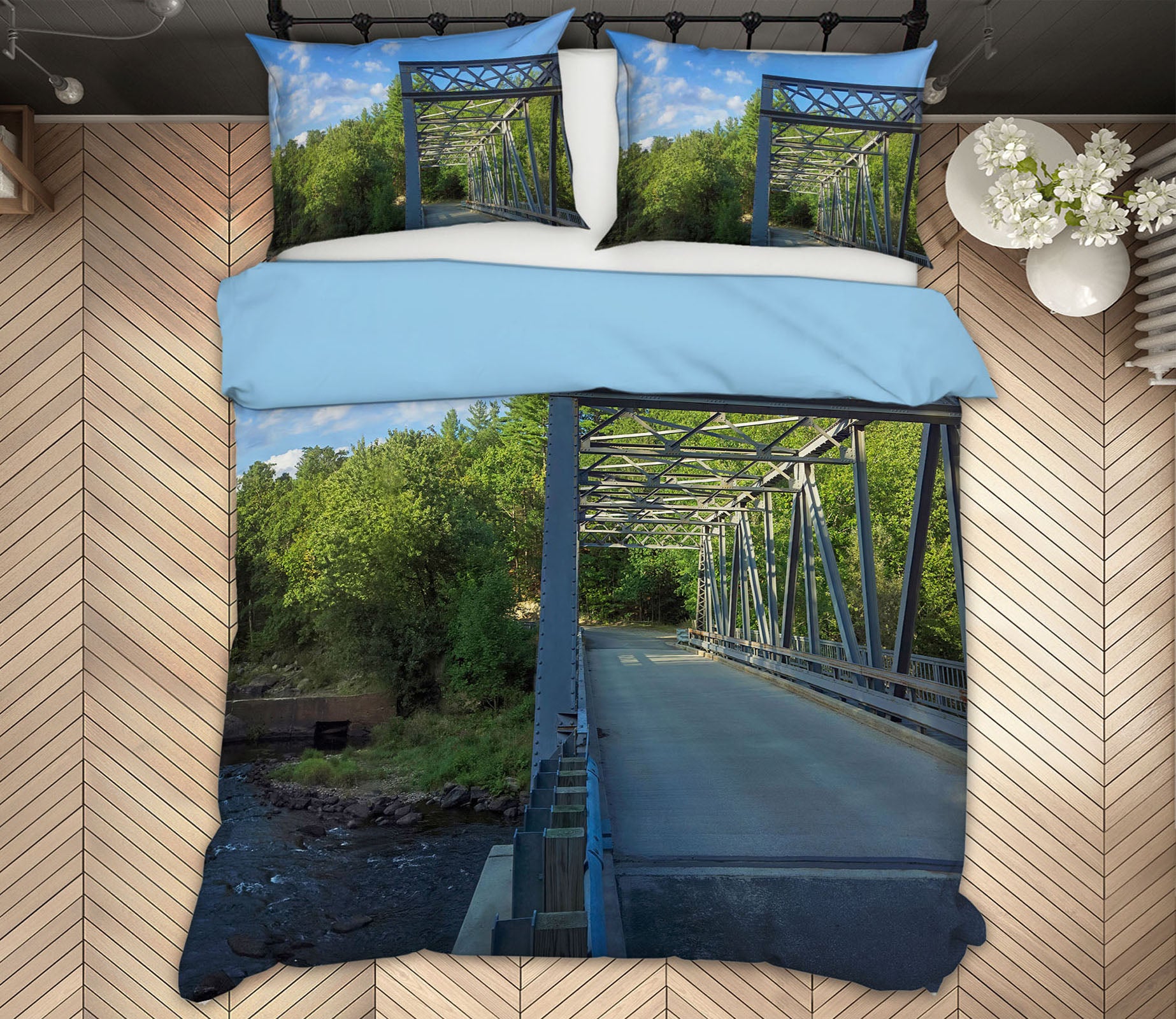 3D Steel Bridge 1023 Jerry LoFaro bedding Bed Pillowcases Quilt