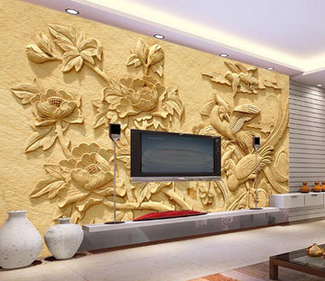 3D Carving Flowers WC06 Wall Murals Wallpaper AJ Wallpaper 2 