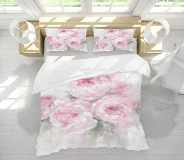 3D Light Pink Rose 2123 Debi Coules Bedding Bed Pillowcases Quilt