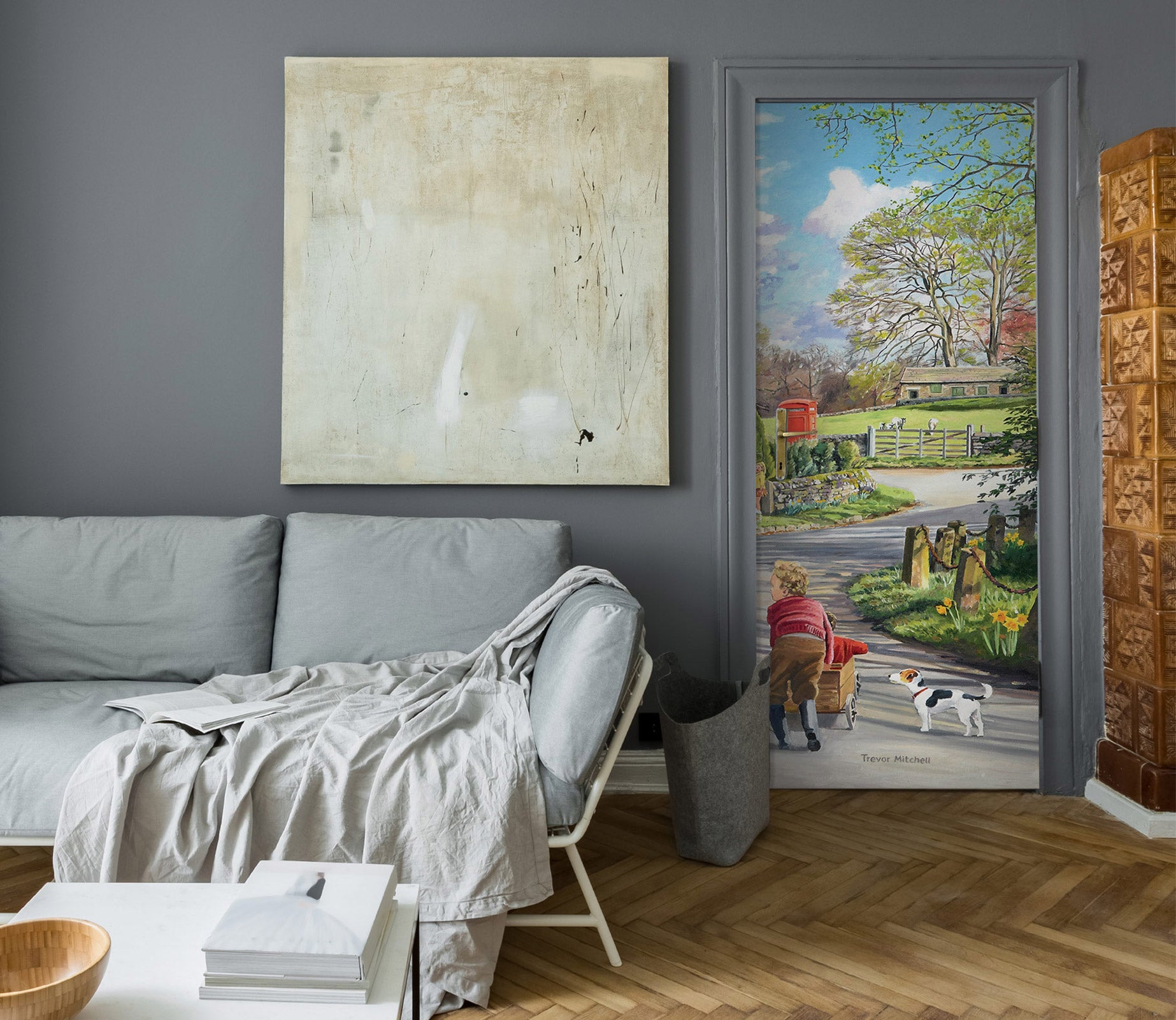 3D Path Flower Bed 103123 Trevor Mitchell Door Mural