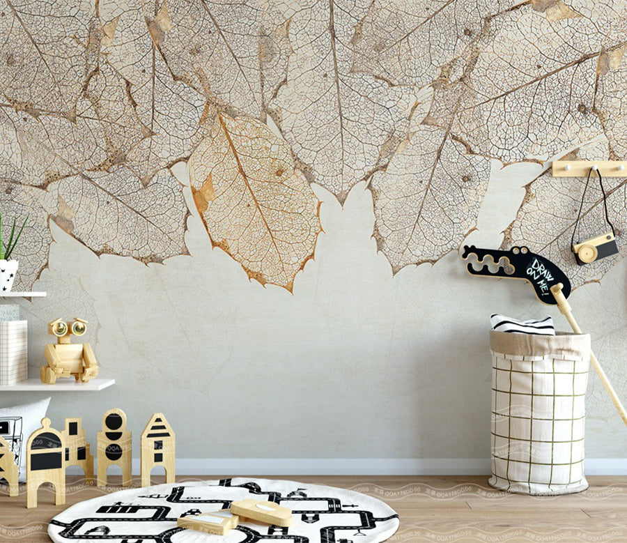 3D Texture Leaves WC447 Wall Murals