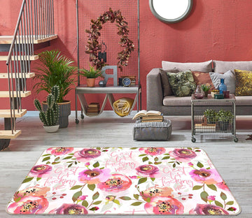 3D Painting Peony 086 Uta Naumann Rug Non Slip Rug Mat