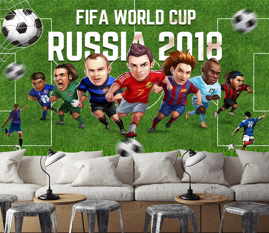 3D Cute Athlete WC766 Wall Murals