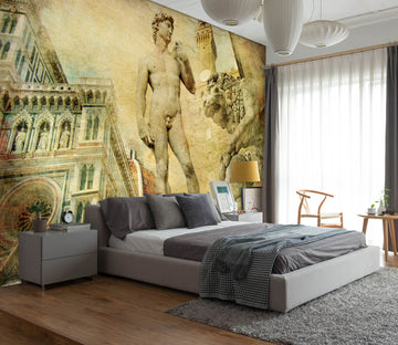 3D Man Statue 1108 Wall Murals